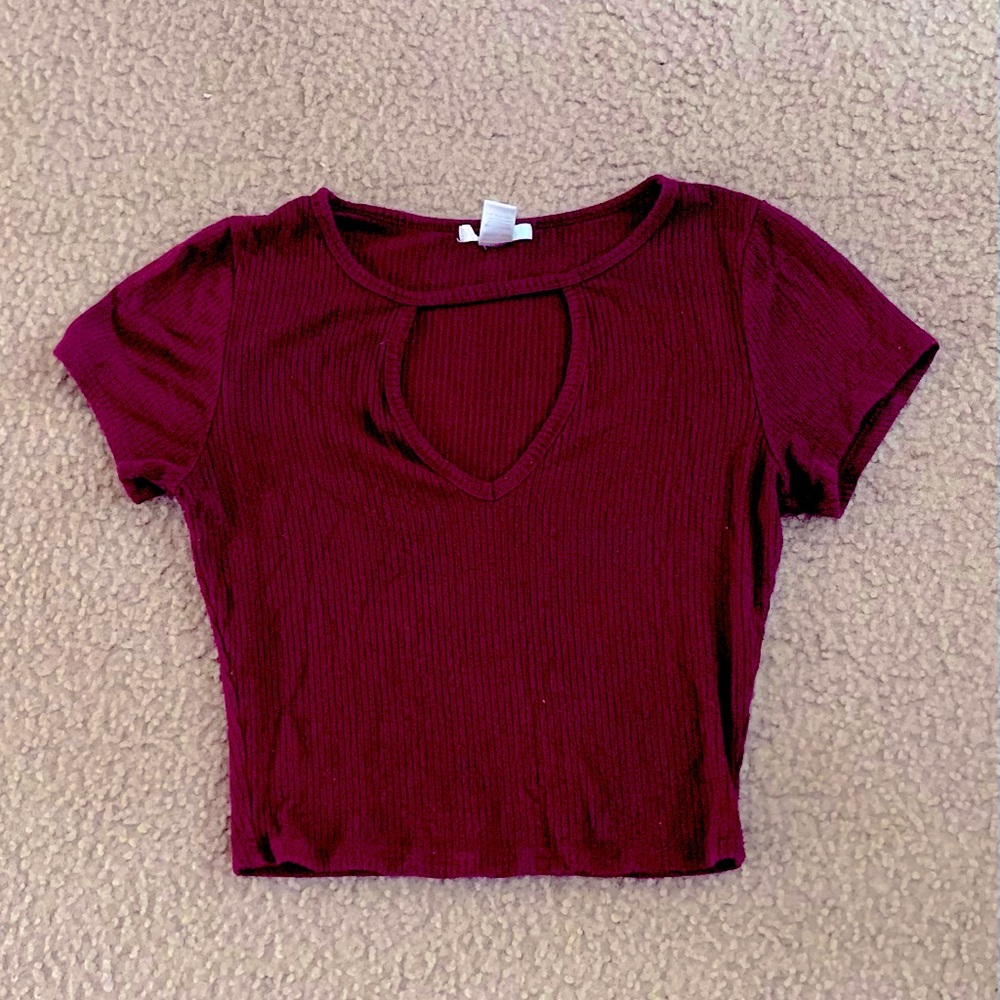 V cut short sleeve